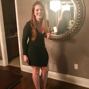 Aritzia Wilfred Free Green Knit Dress